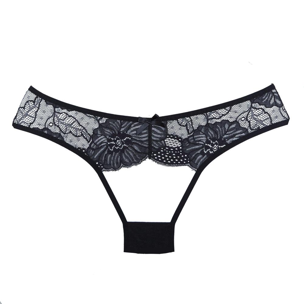 Open Back Lace Panty-Panties-Adore Lingerie-Black-O/S-SEXYSHOES.COM