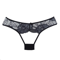 Adore Lingerie Open Back Lace Panty in Black  from SexyShoes.com