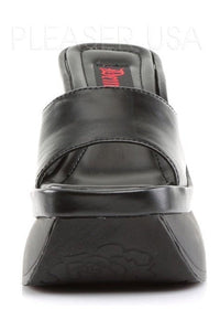 Demonia PACE-01  Wedge in Black Faux Leather