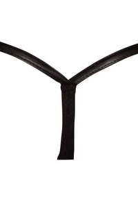 Noir Handmade Panty With Tulle Element in Black Wetlook