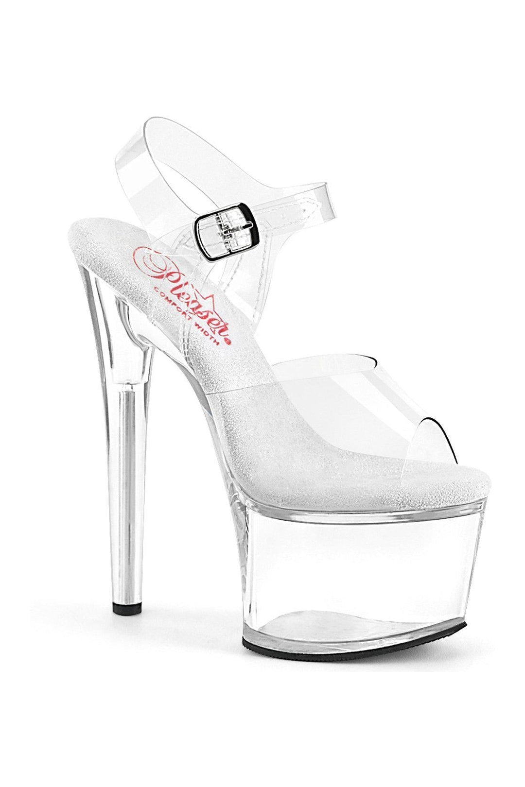 Pleaser PASSION-708 Sandal in Clear Vinyl from SexyShoes.com