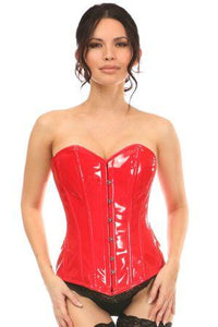 Daisy Corsets Patent Overbust Corset in Red  from SexyShoes.com
