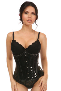 Daisy Corsets Patent Underbust Corset in Black  from SexyShoes.com