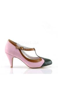 Pin Up Couture PEACH-03 Pump in Pink Faux Leather