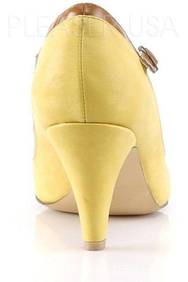 PEACH-03 Pump | Yellow Faux Leather-Pin Up Couture-Pumps-SEXYSHOES.COM