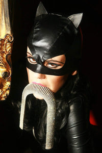 Patrice Catanzaro Petit Chat Mask in Black Vinyl from SexyShoes.com