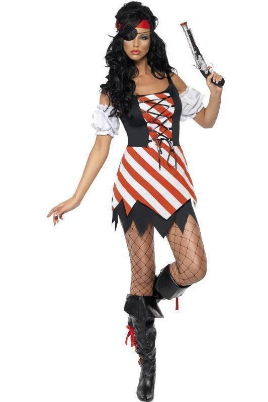 Pirate Costume | Red/White-Fever-Red/White-Pirate Costumes-SEXYSHOES.COM