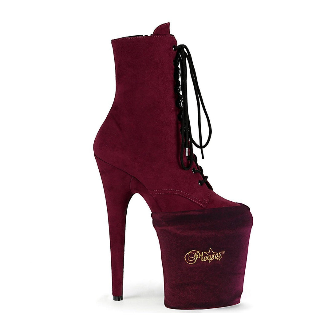 Pleaser  Platform Protector in Burgundy Velvet from SexyShoes.com