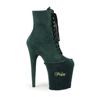 Pleaser  Platform Protector in Green Velvet from SexyShoes.com