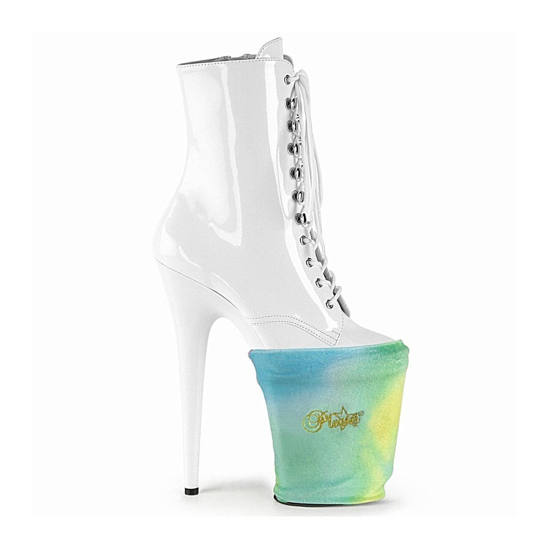 Pleaser  Platform Protector in Rainbow Velvet from SexyShoes.com