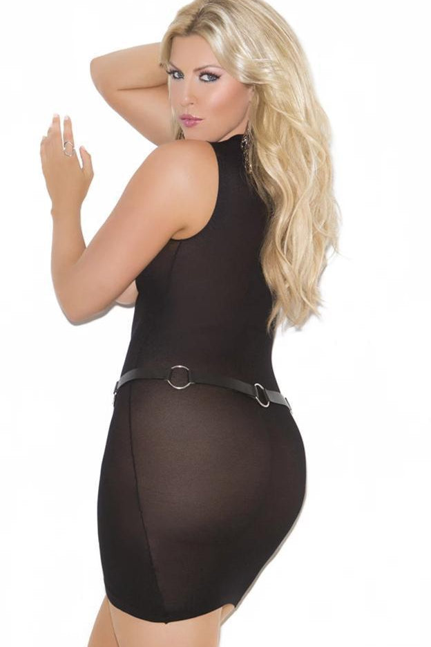 Plus Size Cupless Mini Dress-Elegant Moments-SEXYSHOES.COM