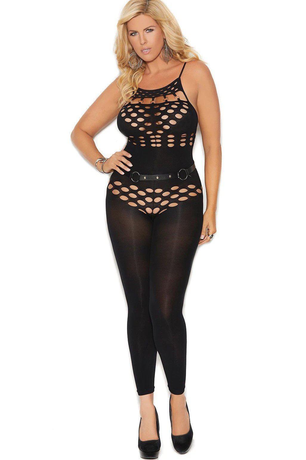 Plus Size Footless Bodystocking-Elegant Moments-SEXYSHOES.COM