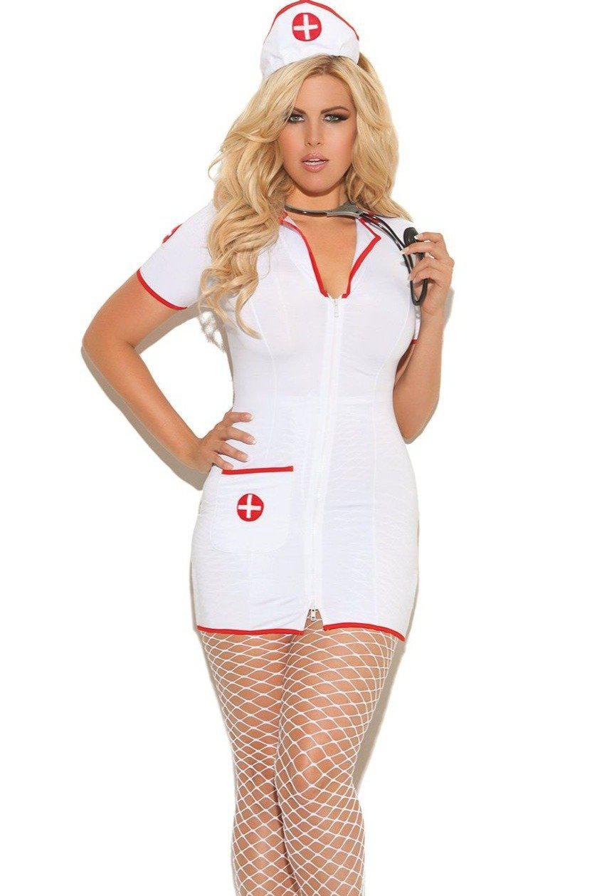 Elegant Moments Plus Size Head Nurse in White  from SexyShoes.com