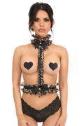 Plus Size Leopard Velvet Single Strap Body Harness