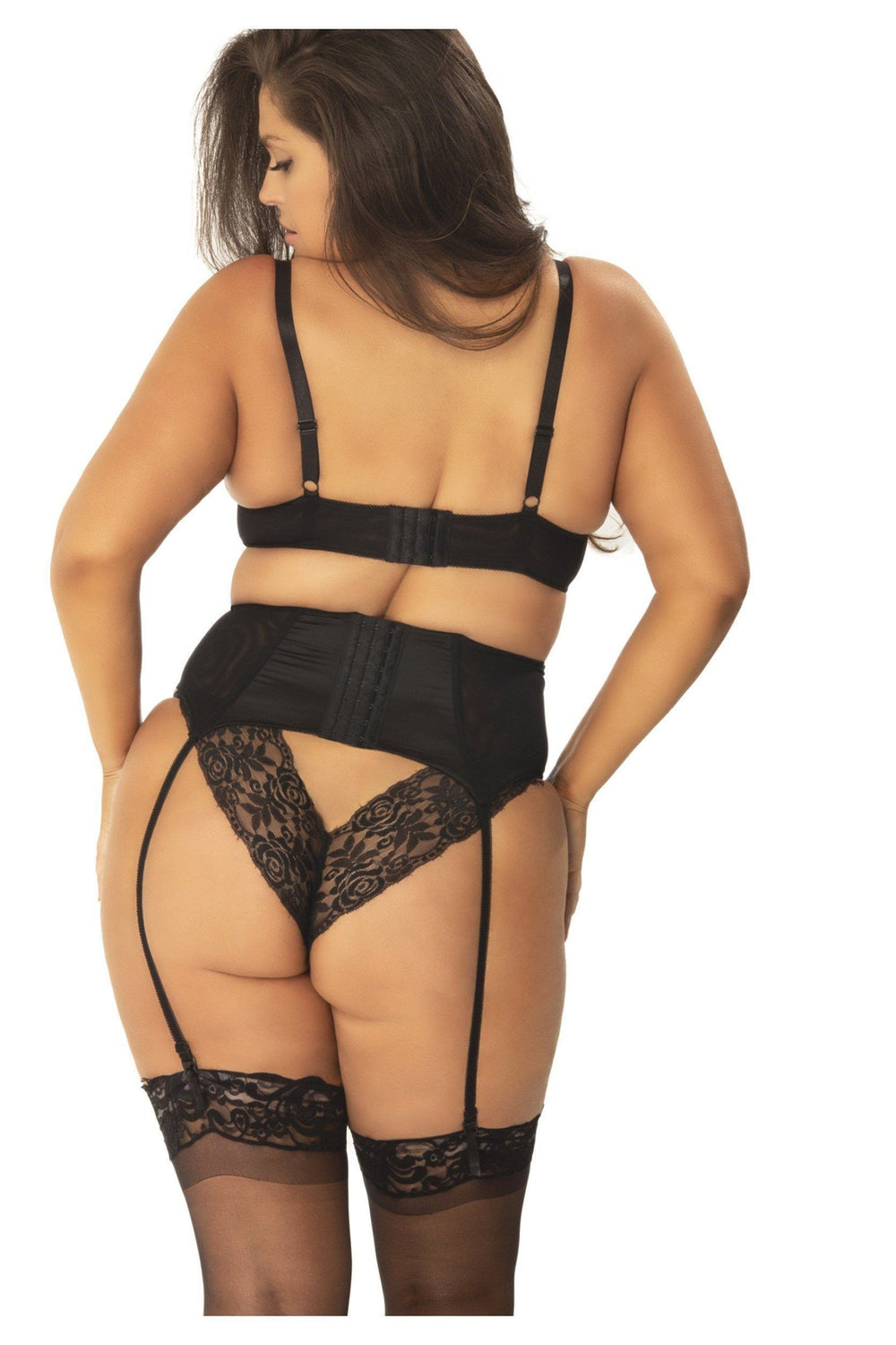 Plus Size Open Back Tanga With Lace-Oh La La Cheri-SEXYSHOES.COM