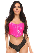 Plus Size Patent Bustier Top with Zipper