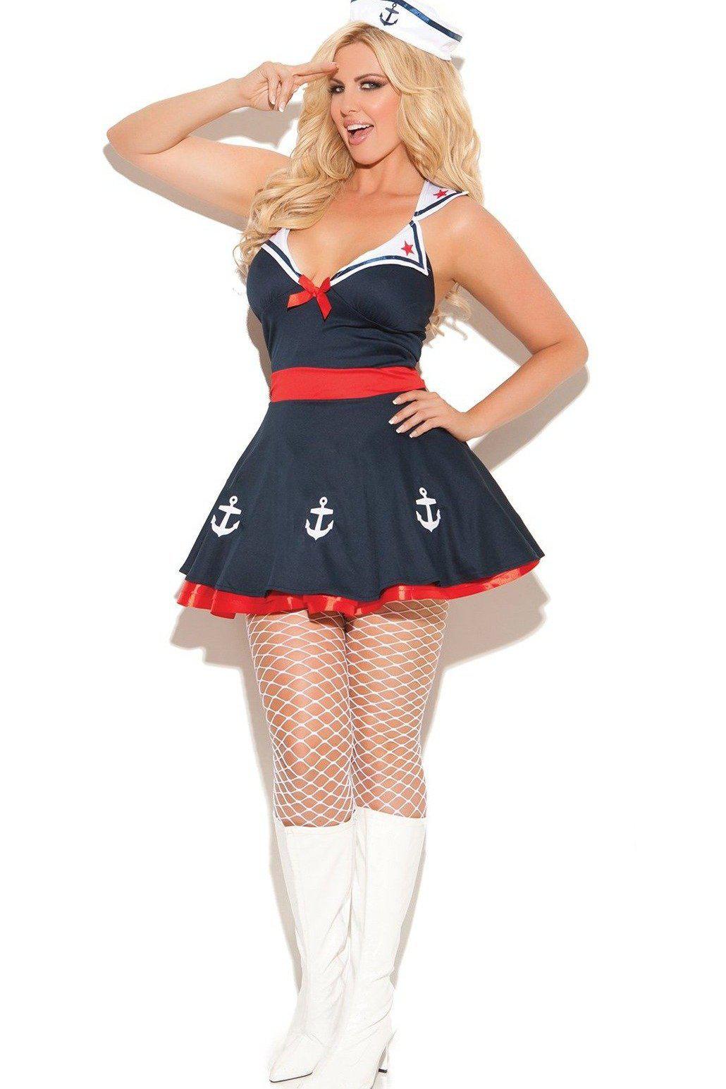 Plus Size Sailor's Delight-Sailor Costumes-Elegant Moments-SEXYSHOES.COM