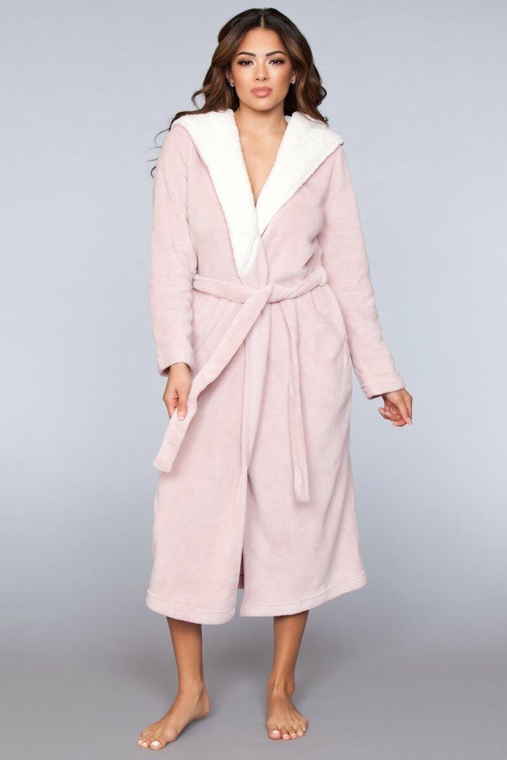 Plush Fleece Hooded Robe-Robes-BeWicked-SEXYSHOES.COM