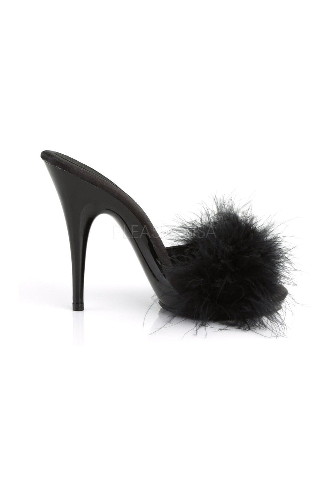 Fabulicious POISE-501F Slide in Black Satin