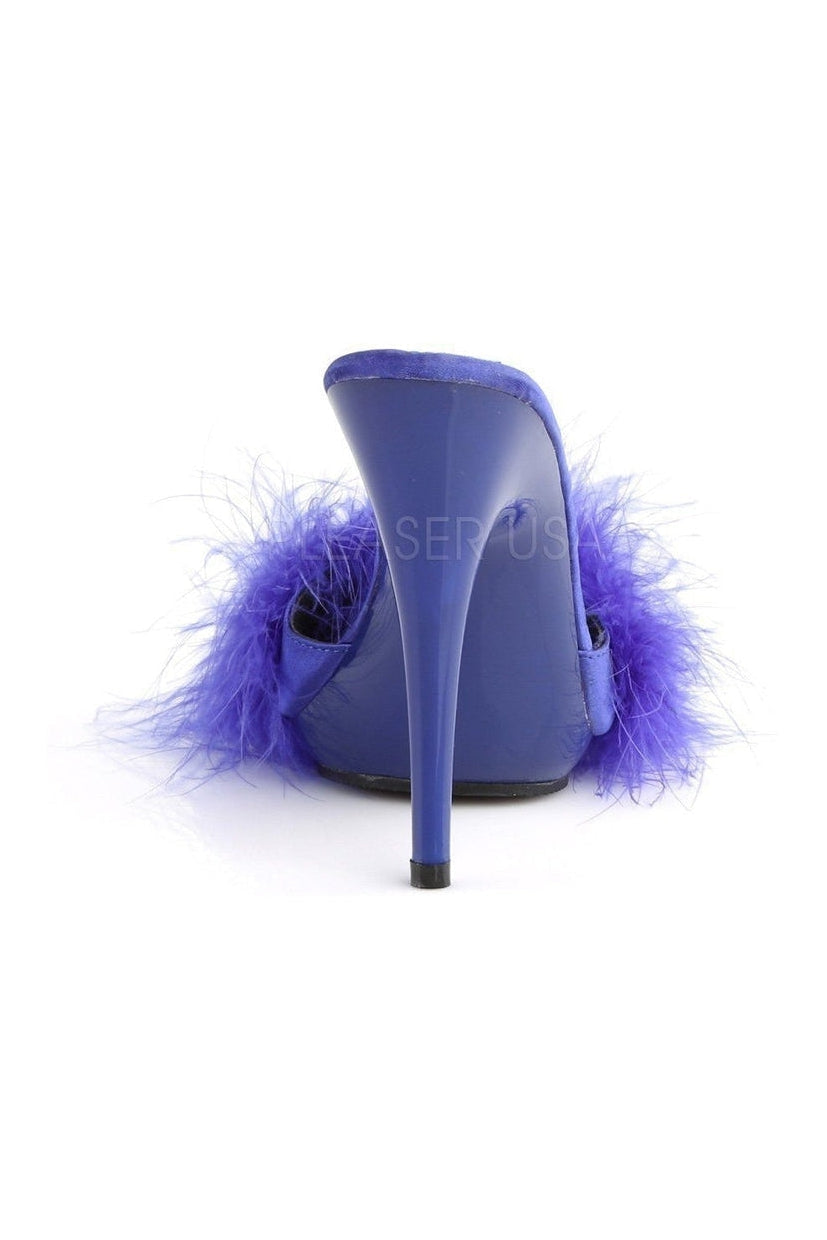 Fabulicious POISE-501F Slide in Blue Satin