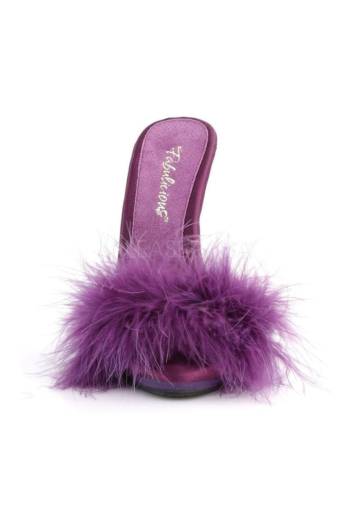 POISE-501F Slide | Purple Genuine Satin-Fabulicious-Sandals-SEXYSHOES.COM