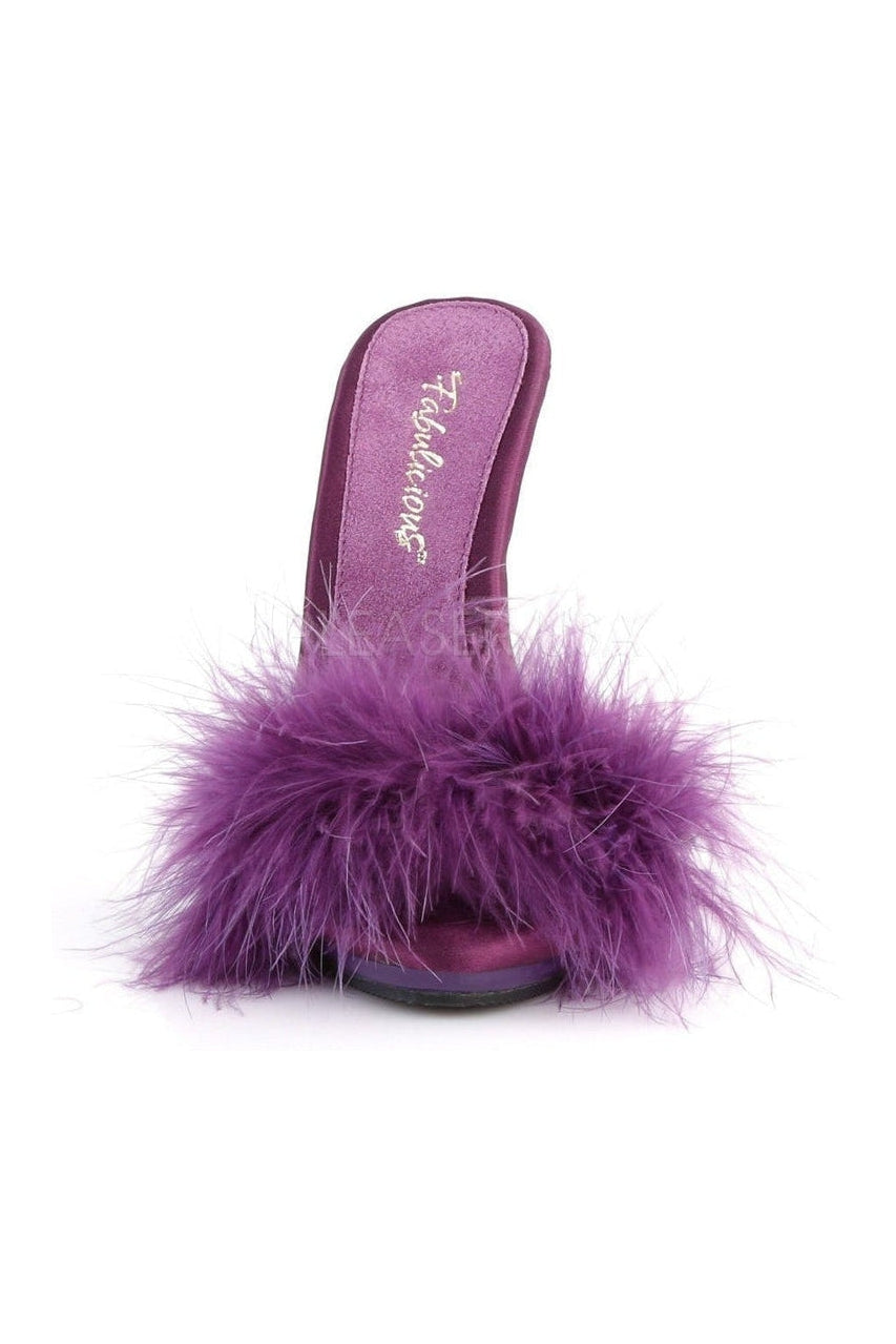 Fabulicious POISE-501F Slide in Purple Satin