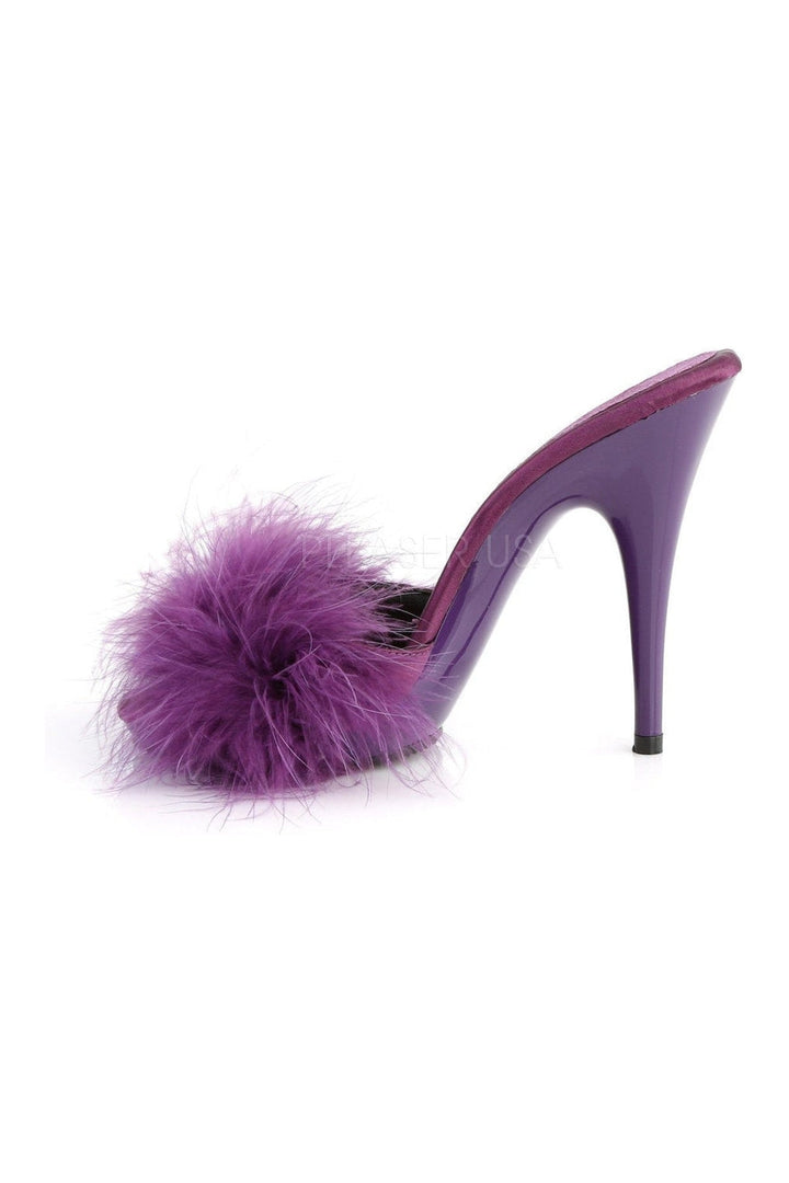 POISE-501F Slide | Purple Genuine Satin-Fabulicious-Sandals-SEXYSHOES.COM