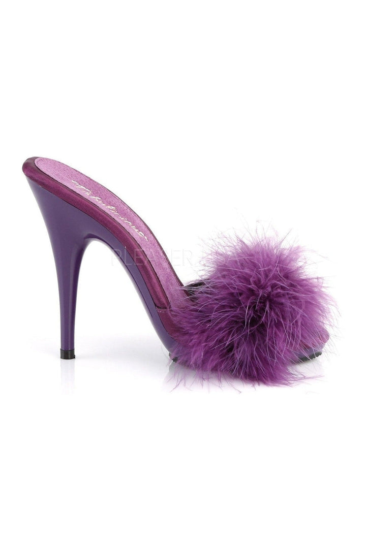 POISE-501F Slide | Purple Genuine Satin-Fabulicious-Sandals-SEXYSHOES.COM