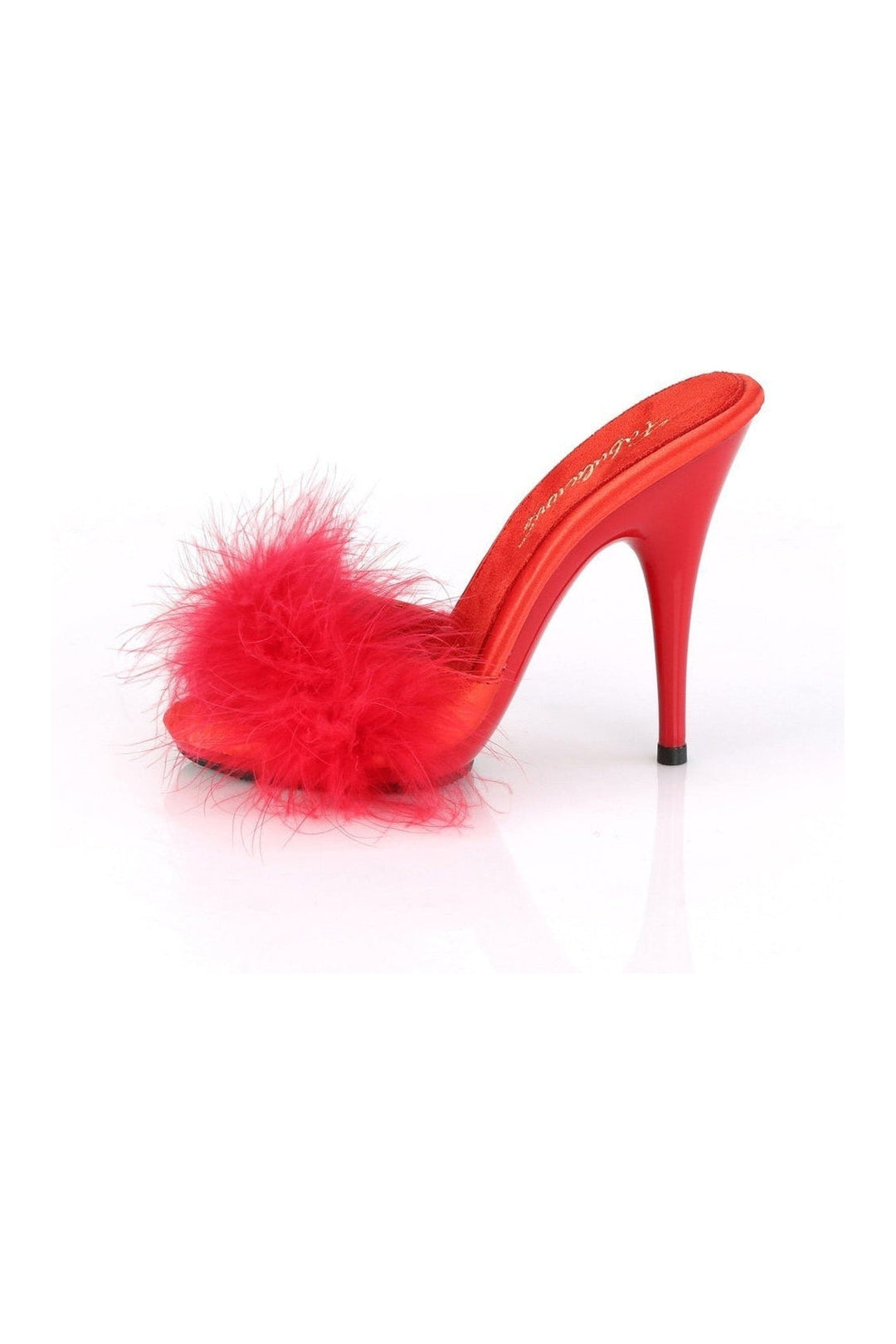 POISE-501F Slide | Red Marabou-Slides-Fabulicious-SEXYSHOES.COM