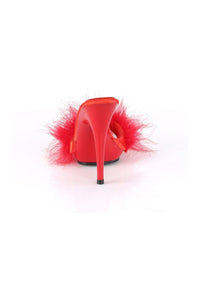 Fabulicious POISE-501F Slide in Red Marabou