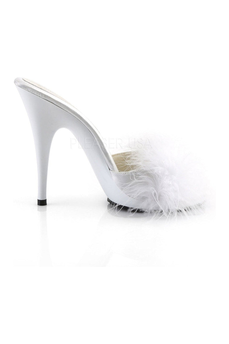 Fabulicious POISE-501F Slide in White Satin