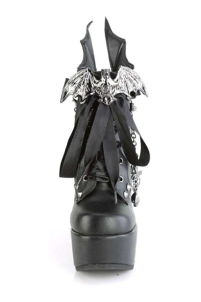 POISON-107 Ankle Boot | Blk Vegan Leather Faux Leather-Ankle Boots-Demonia-SEXYSHOES.COM