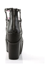 Demonia POISON-25-1  Wedge in Black Faux Leather