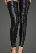 Powerwetlook Crinkled High Stockings