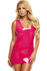 Latexwear Premium Latex Mini Dress in Pink  from SexyShoes.com