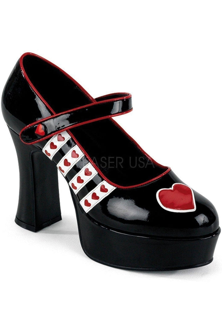 QUEEN-55 Pump | Black Patent-Funtasma-Black-Slides-SEXYSHOES.COM