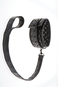 X-Play Quilted Collar Set in Black  from SexyShoes.com