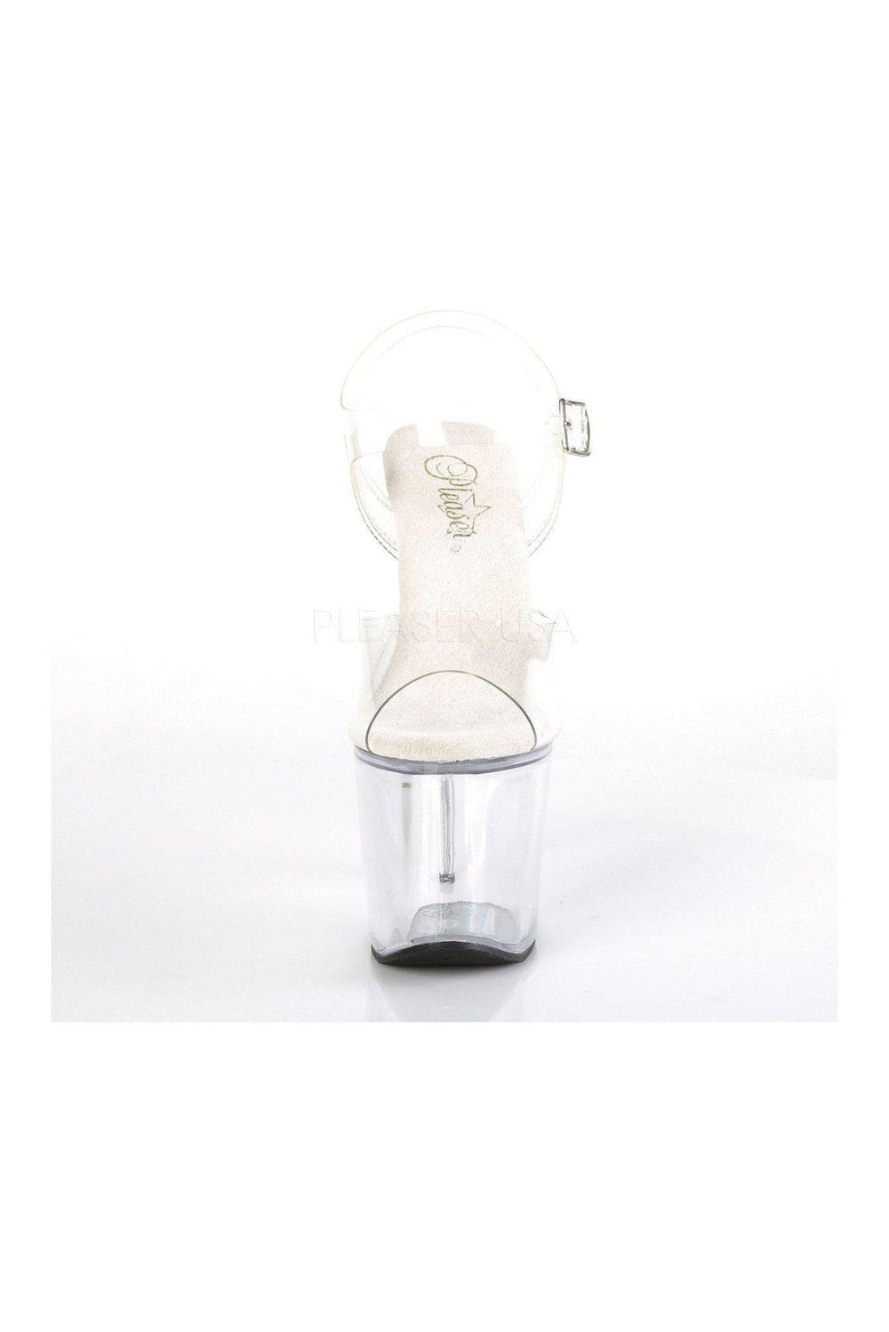 Pleaser RADIANT-708 Platform Sandals in Clear Vinyl