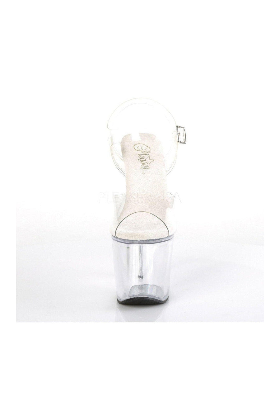 Pleaser RADIANT-708 Platform Sandals in Clear Vinyl
