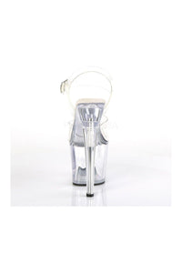 Pleaser RADIANT-708 Platform Sandals in Clear Vinyl