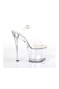 Pleaser RADIANT-708 Platform Sandals in Clear Vinyl
