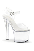 RADIANT-708 Platform Sandals | Clear Vinyl