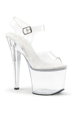 RADIANT-708 Platform Sandals | Clear Vinyl