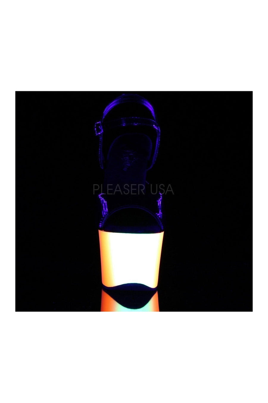 Pleaser RAINBOW-309UV Platform Sandal in Rainbow Patent