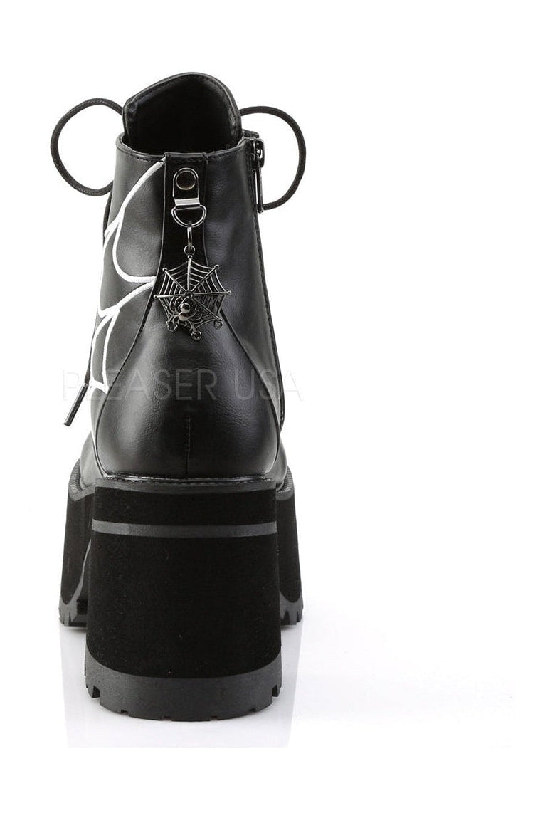RANGER-105 Demonia Ankle Boot | Black Faux Leather-Demonia-Ankle Boots-SEXYSHOES.COM