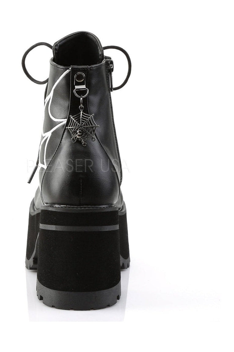 Demonia RANGER-105  Ankle Boot in Black Faux Leather