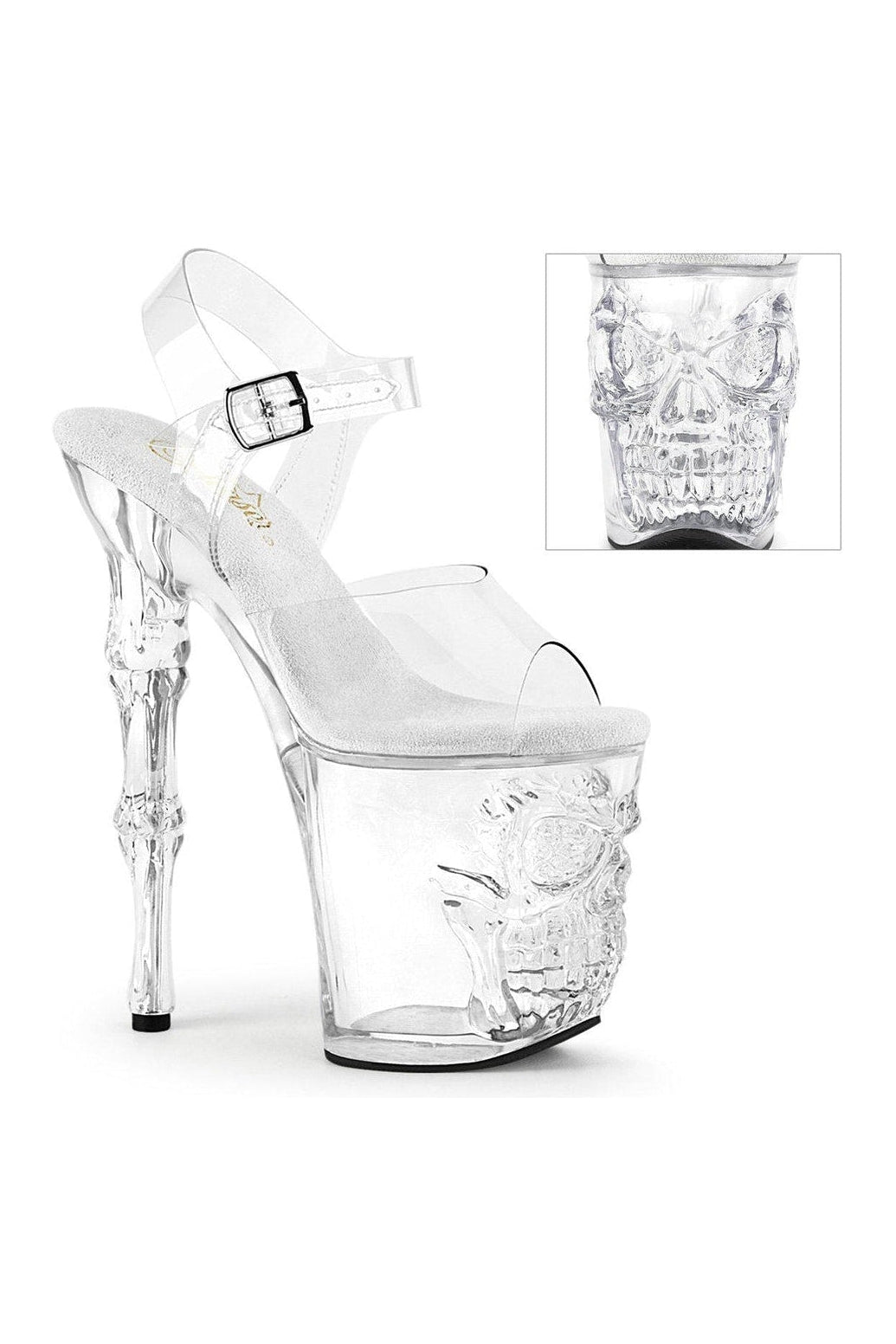 RAPTURE-808 Sandal | Clear Vinyl-Sandals-Pleaser-Clear-8-Vinyl-SEXYSHOES.COM