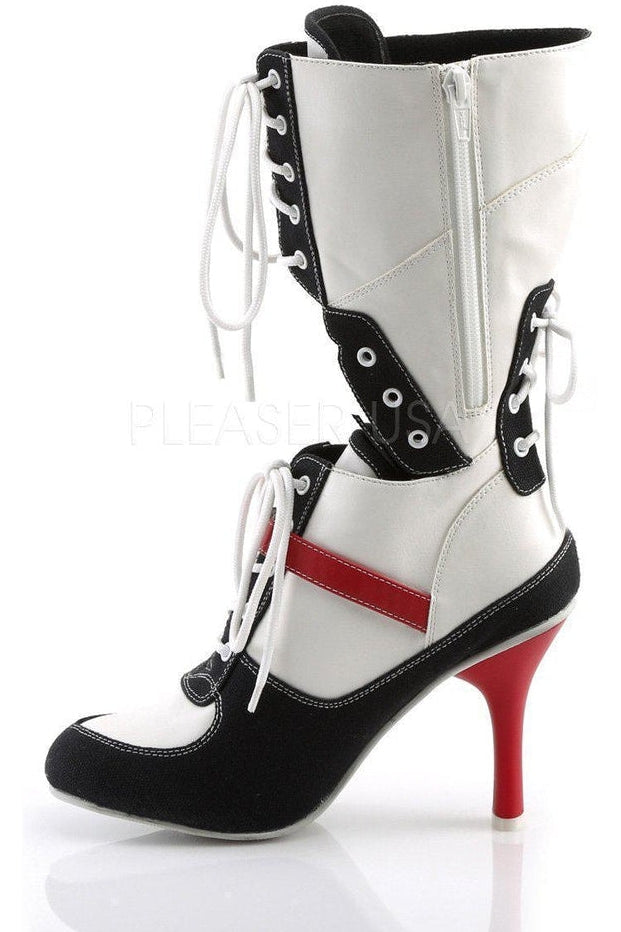 REFEREE-200 Costume Knee Boot | White Faux Leather-Funtasma-SEXYSHOES.COM