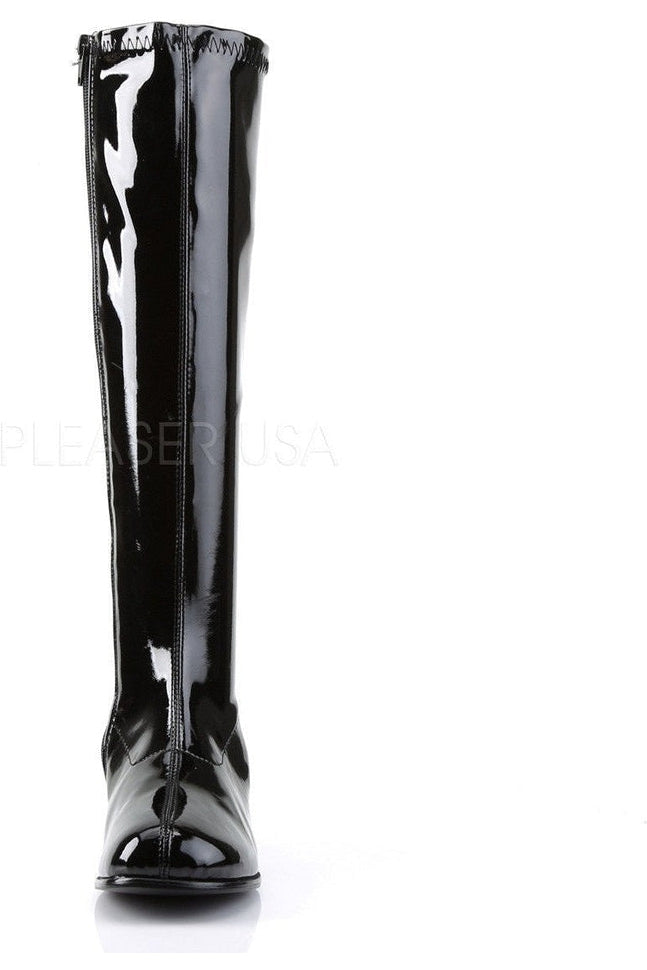 RETRO-300 Go Go Boot | Black Patent