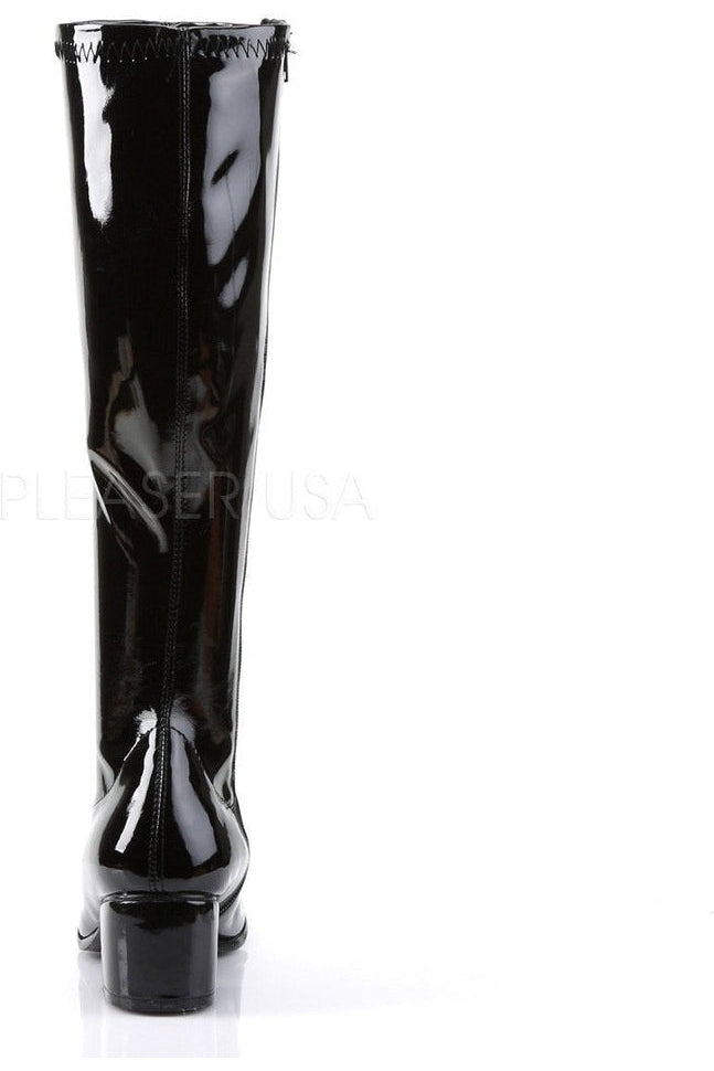 RETRO-300 Go Go Boot | Black Patent-Funtasma-Knee Boots-SEXYSHOES.COM